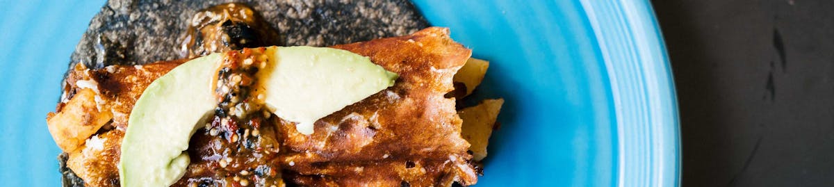 a close up of food on a plate