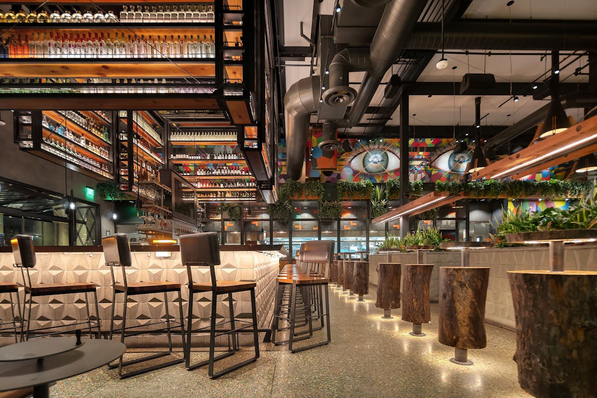 a store inside of a building