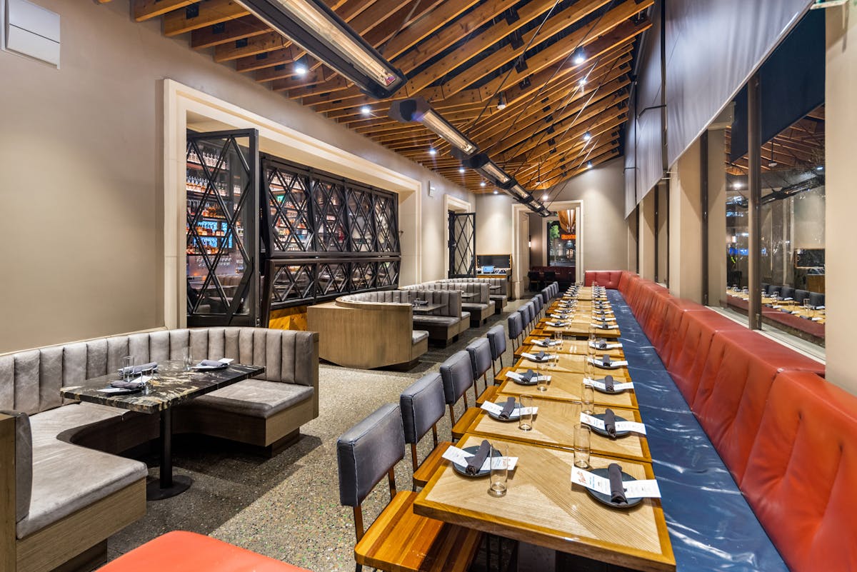 a large long train on a table