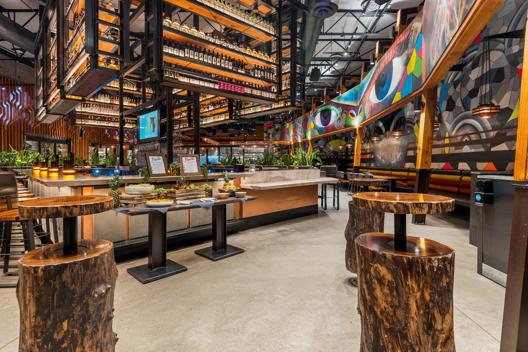 the inside of a building