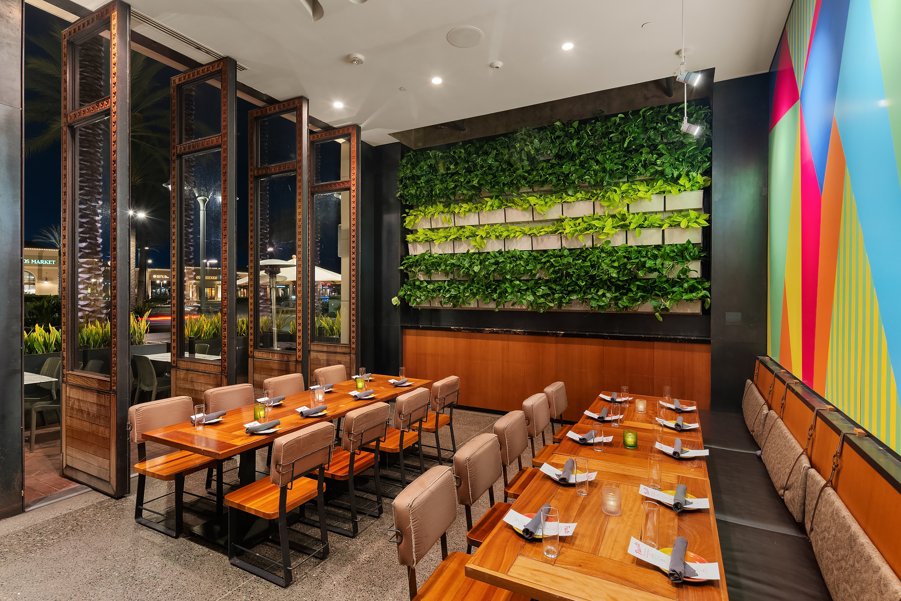 a room filled with furniture and a table