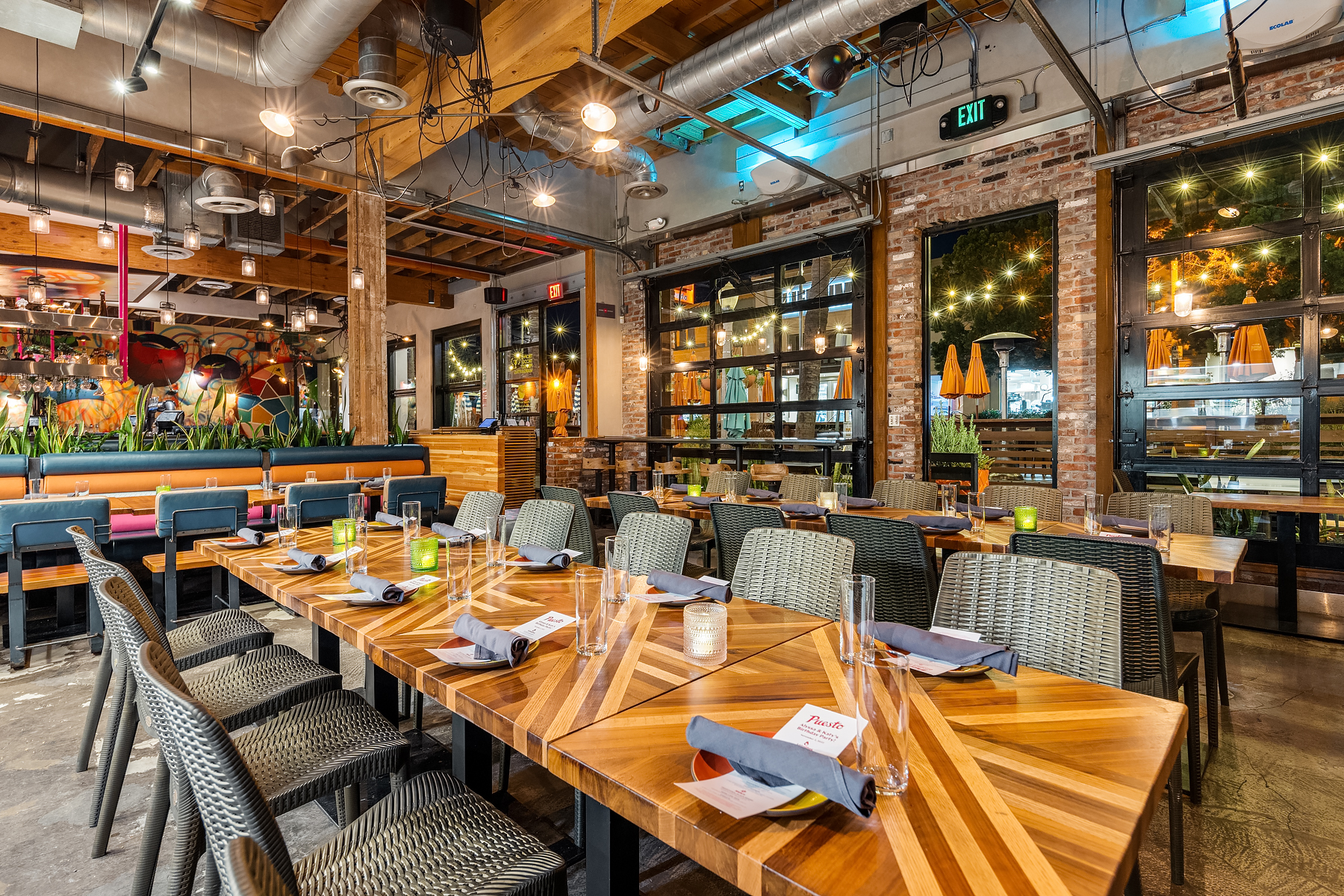 a chair sitting in front of a store