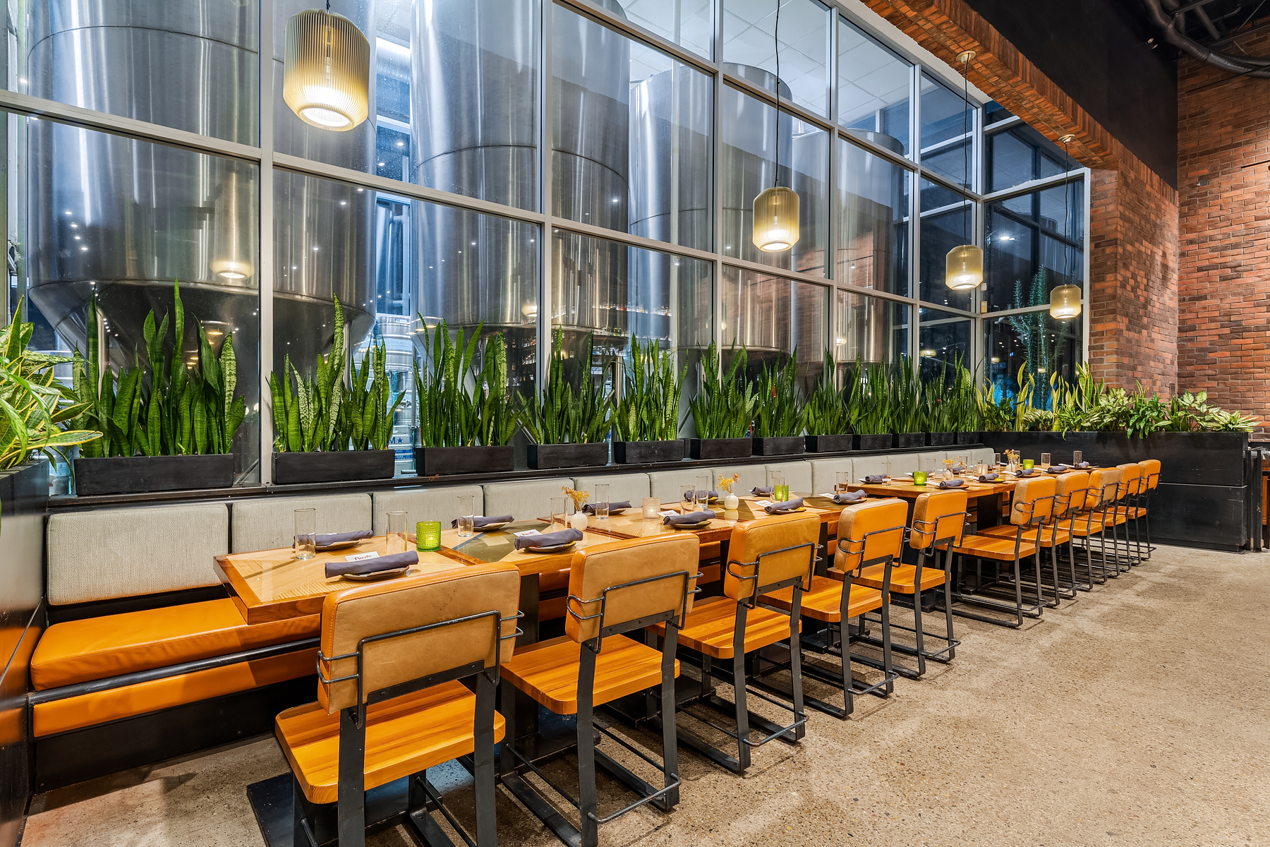 a bench in front of a building