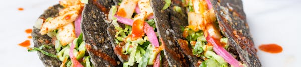 a close up of food