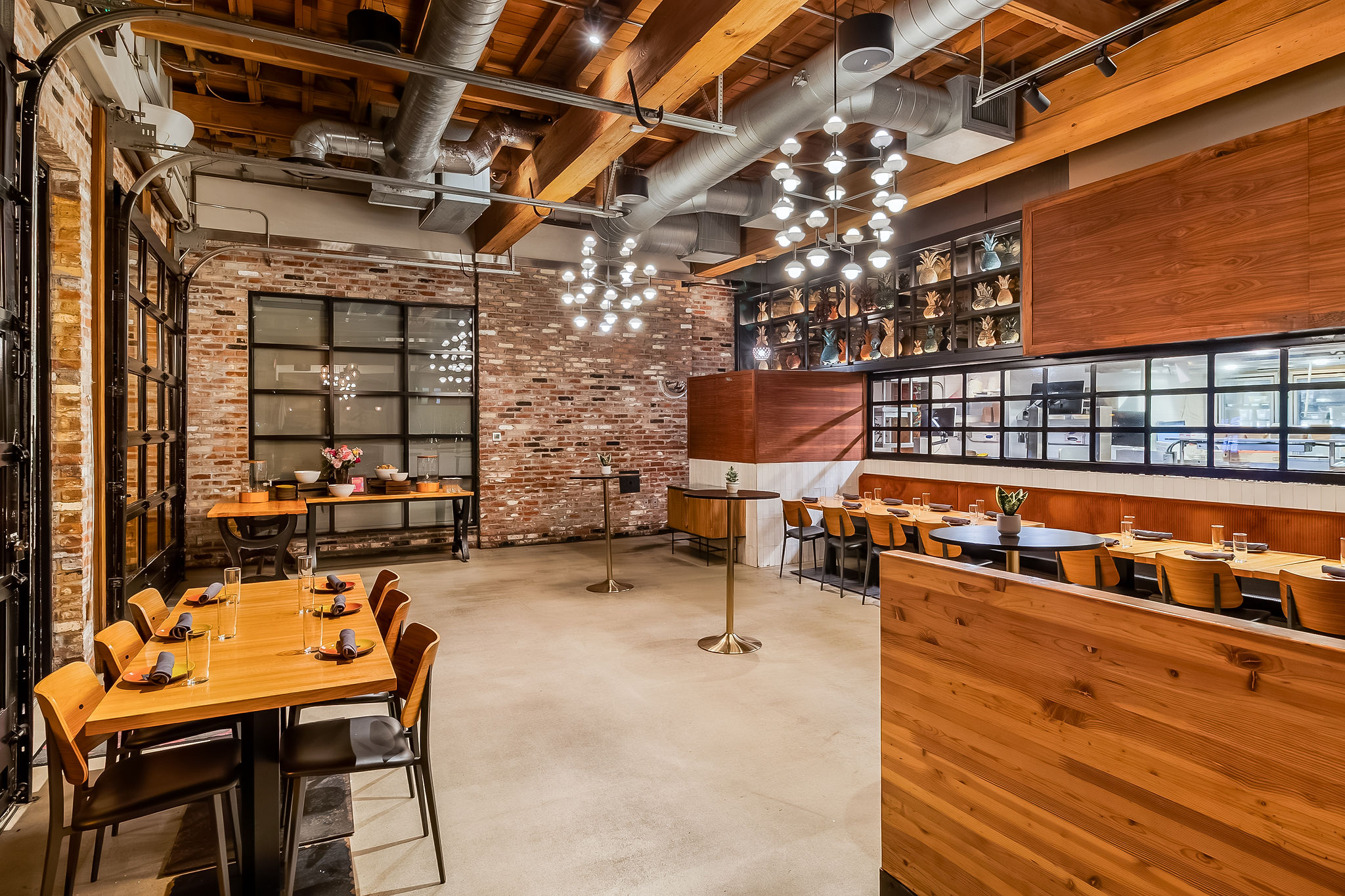 room with tables and chairs