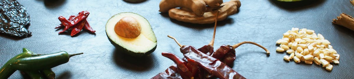 a close up of food ingredients on a table