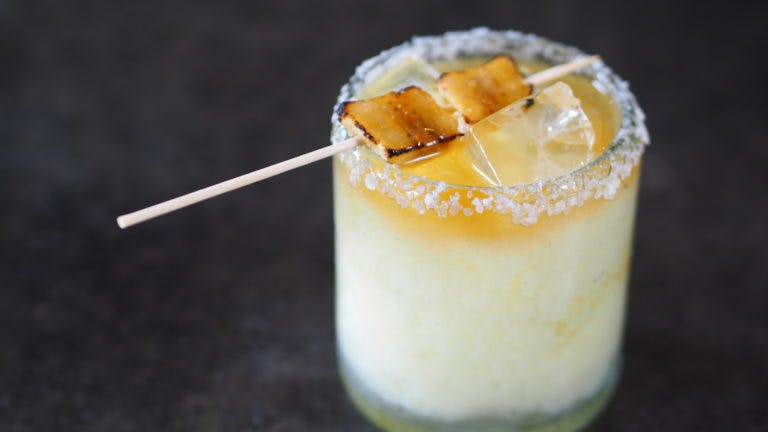 a close up of a drink