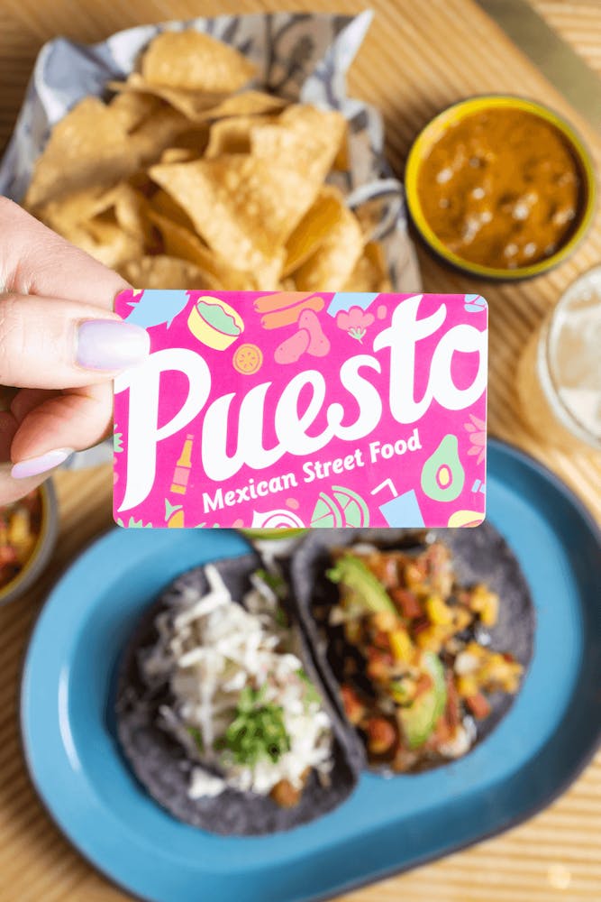 Puesto gift card for the winners of National Taco Dat