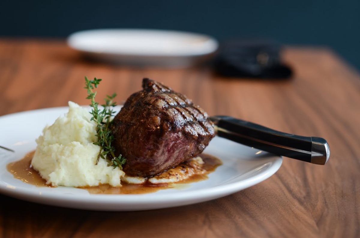 a steak on a plate
