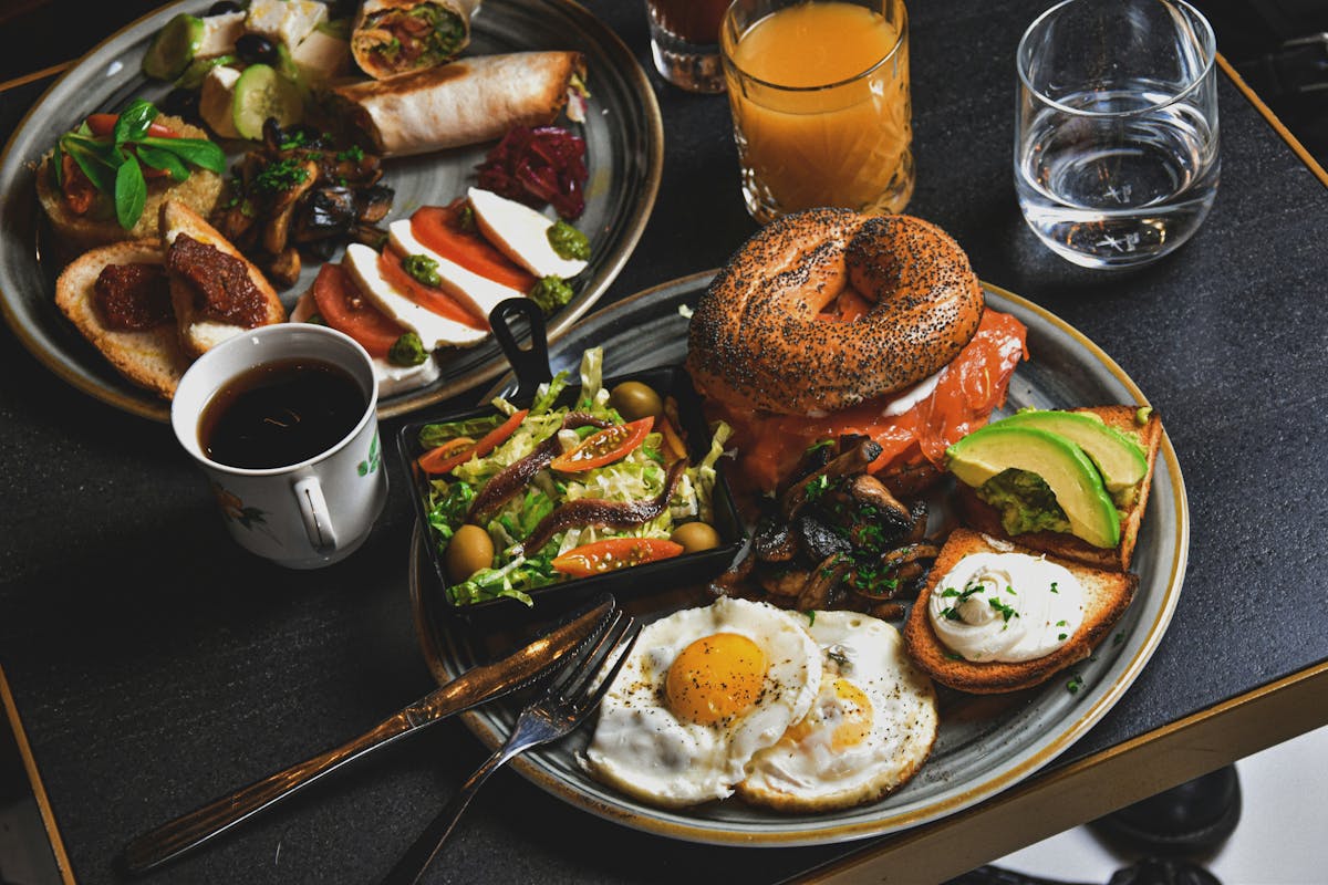 a plate of food on a table