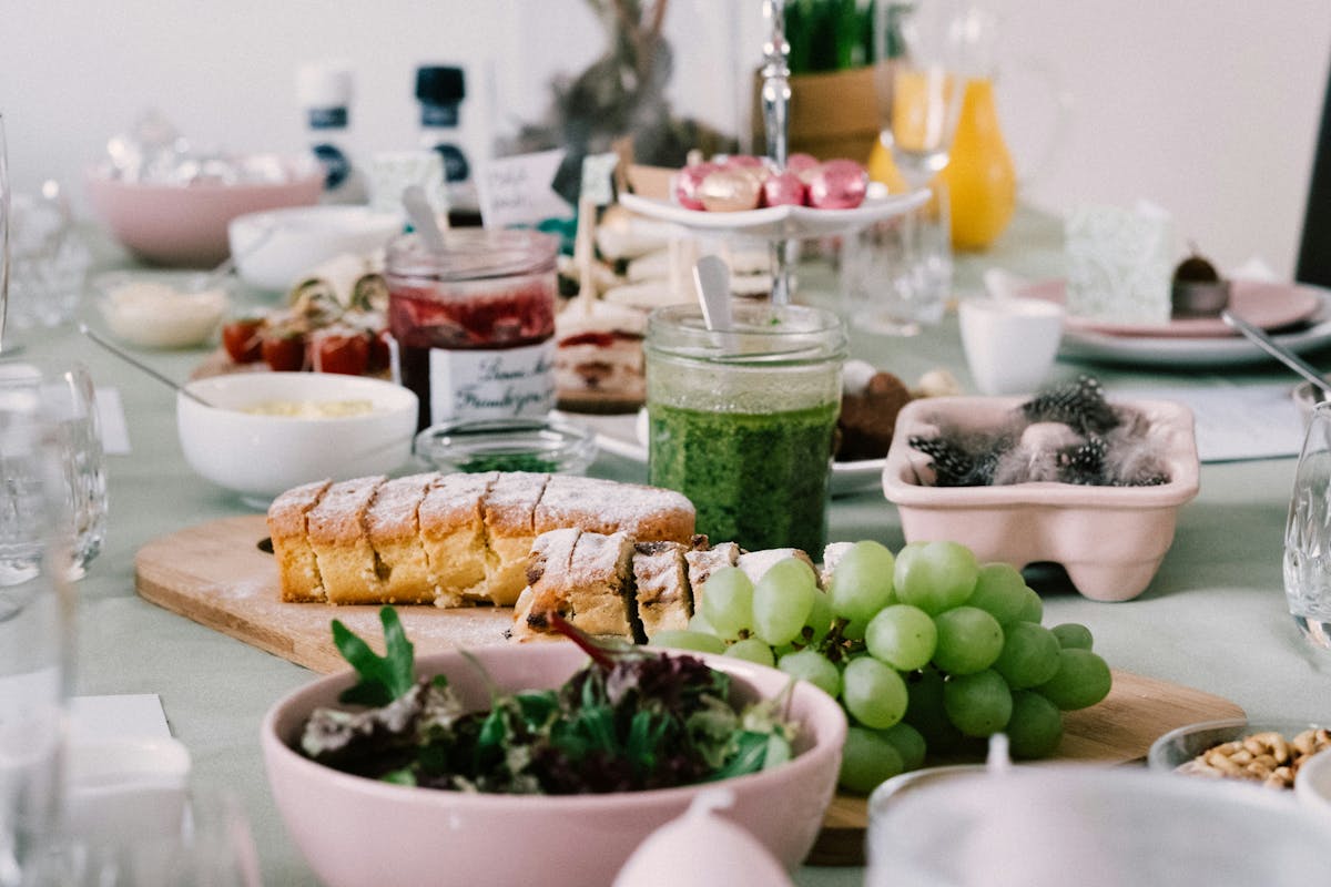 a bowl of food on a table