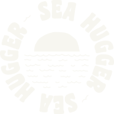 a logo with a sun and water