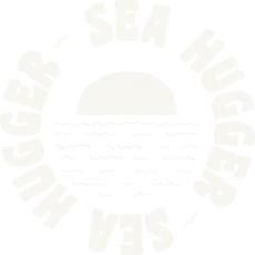 a logo with a sun and water