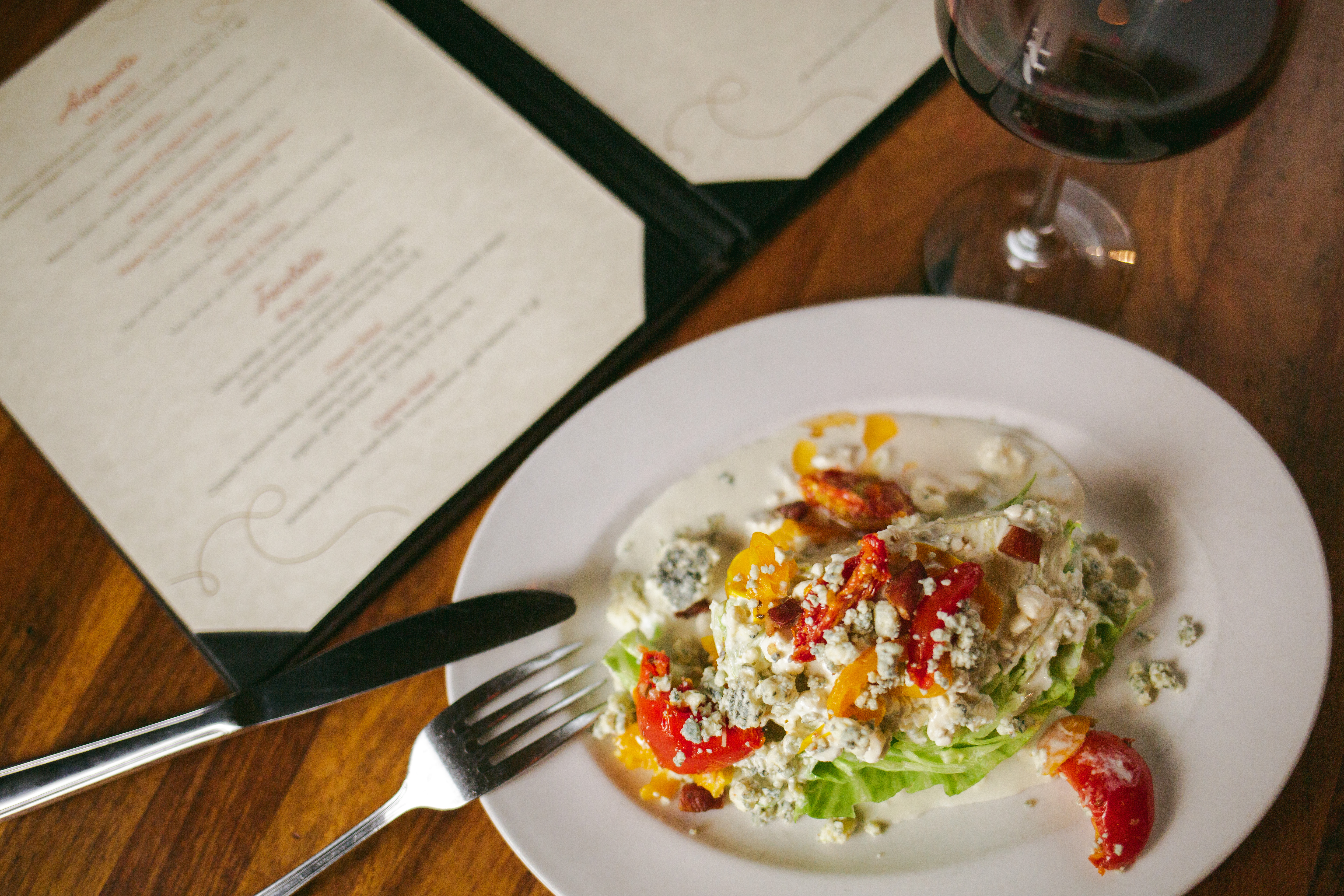 a plate of food with a fork and knife