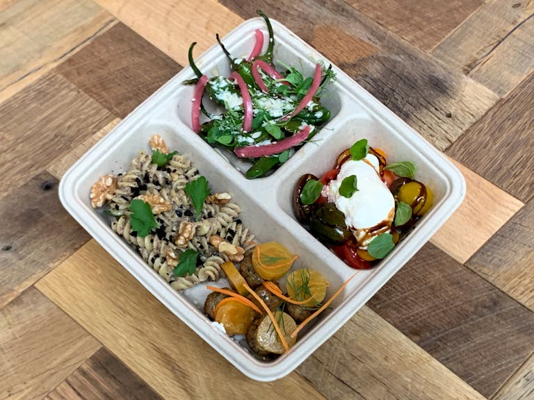 The Union Square Farmers Market Bento box on a table