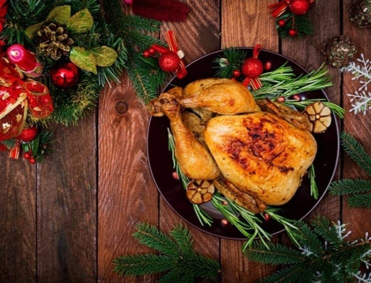 food on a wooden table