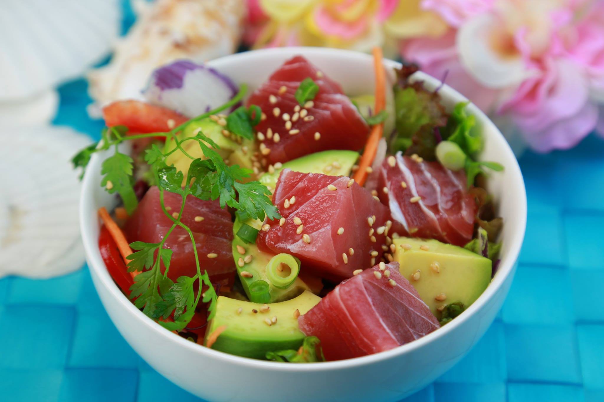 Ahi Tuna Poke Bowl with Avocado