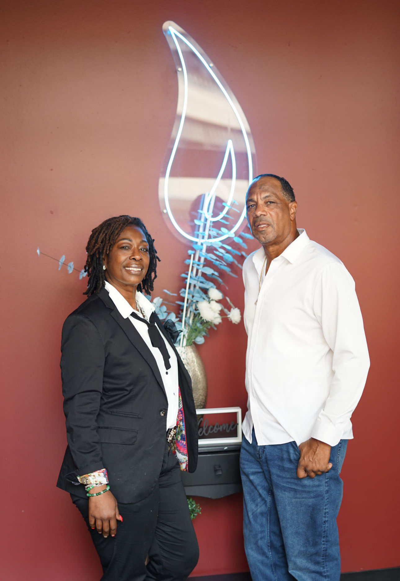 a woman smilling for the camera