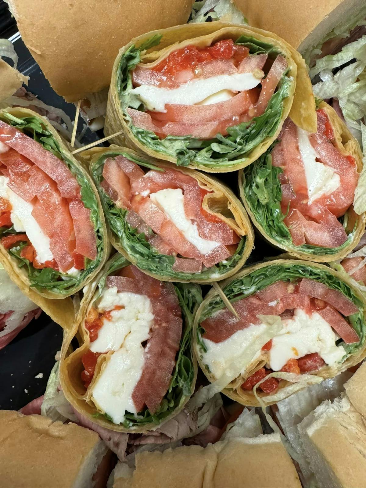 a close up of a sandwich