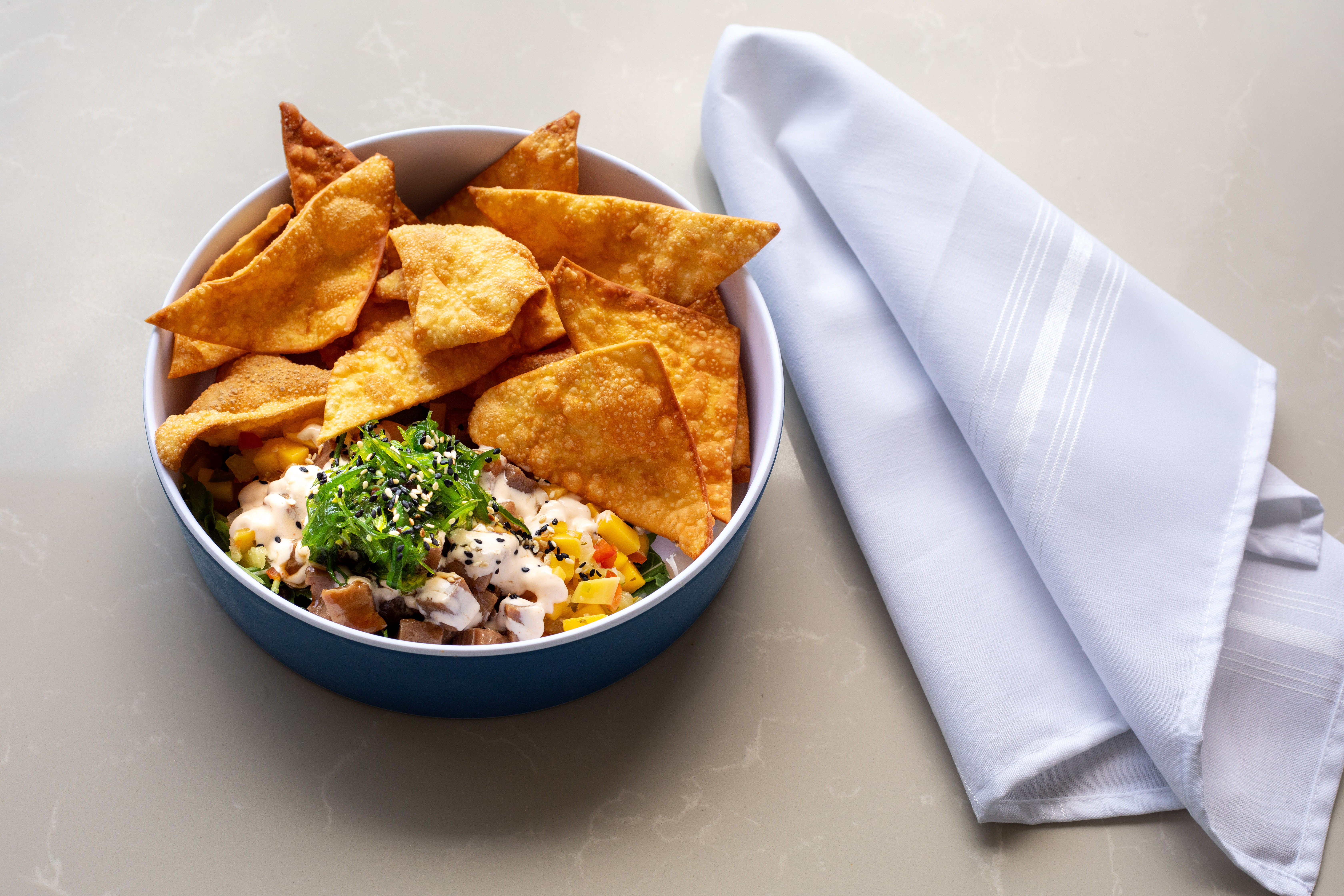 a tray of food on a plate