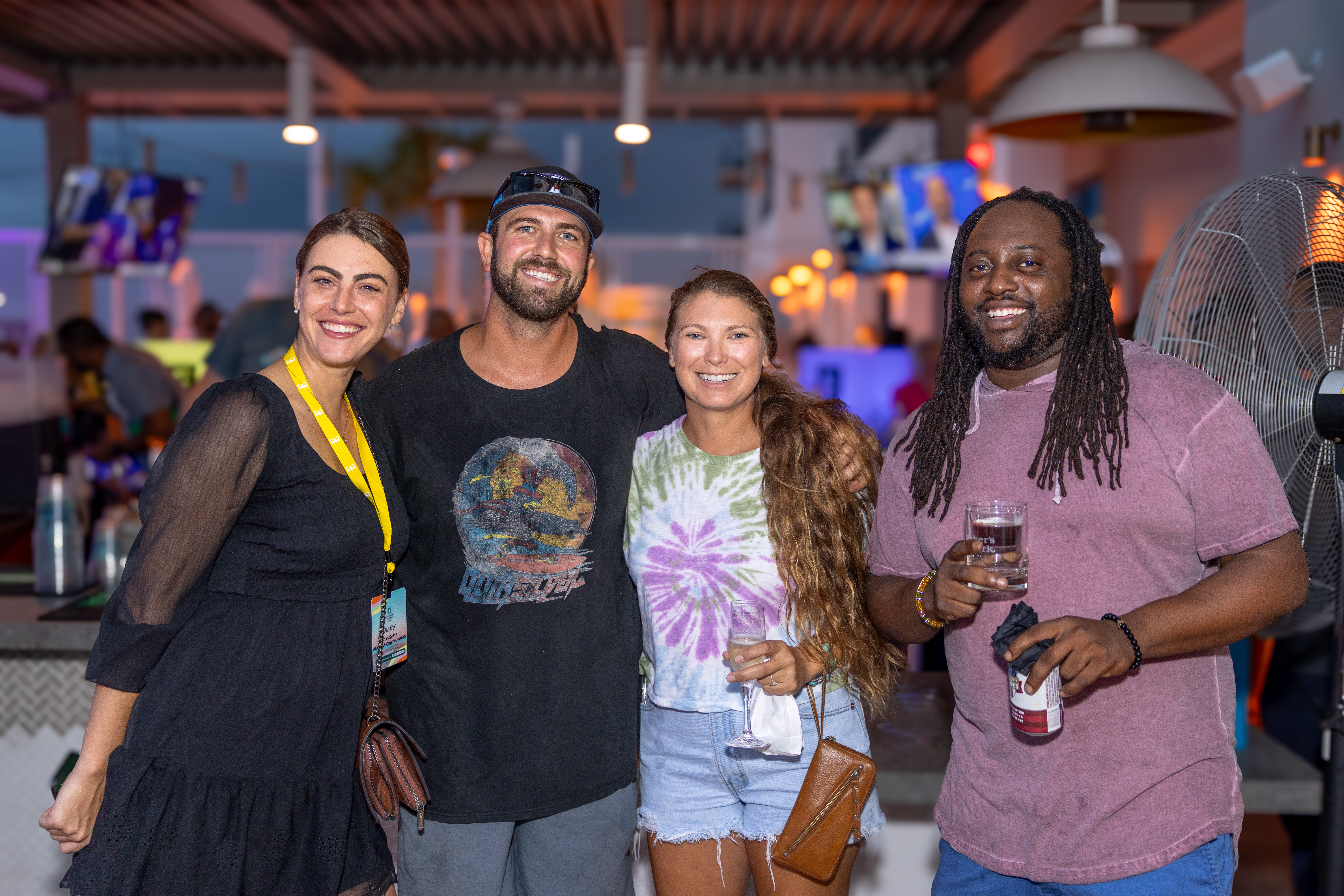 Guests enjoying rooftop nightlife at Soundwave in Gulf Shores