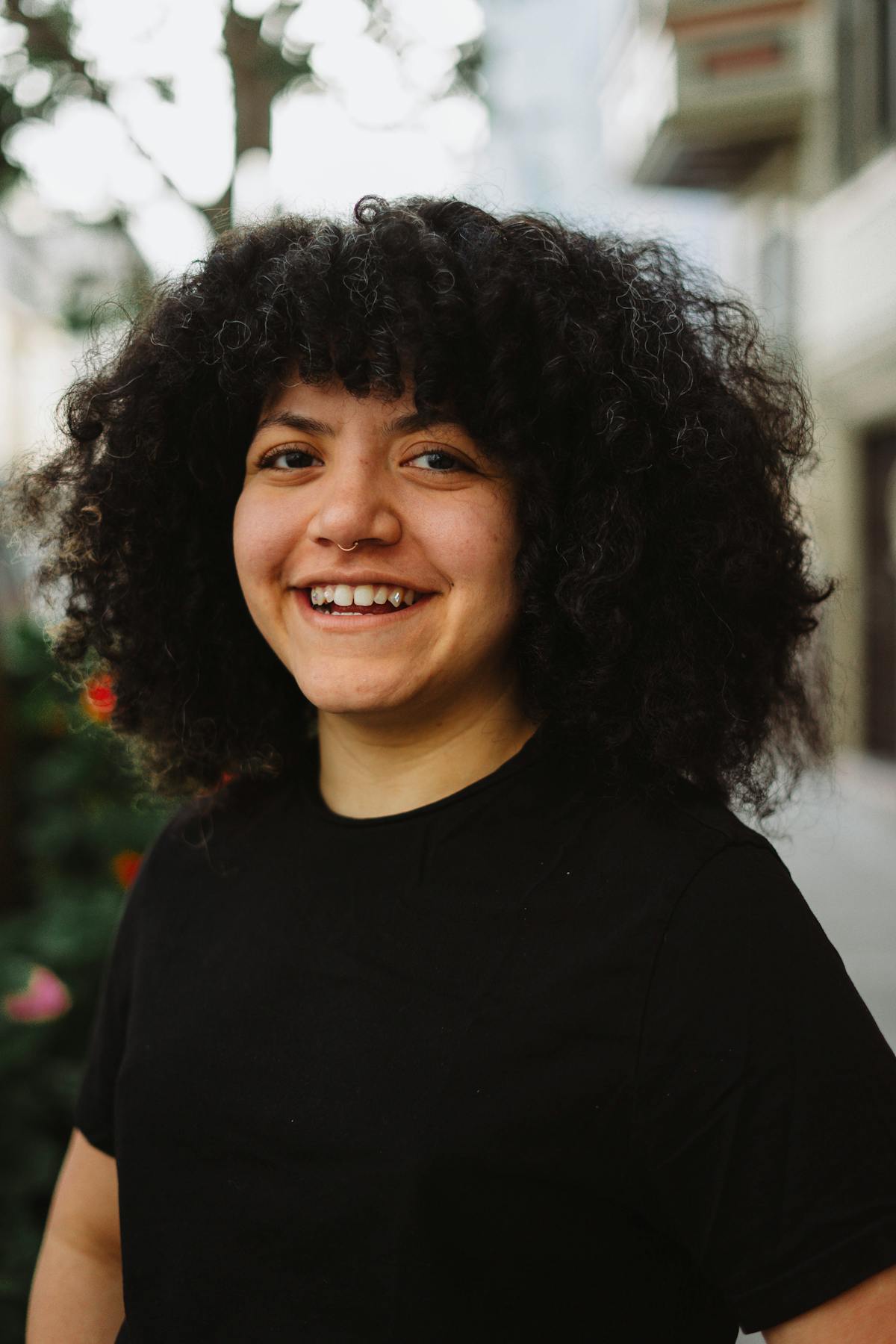 a person smiling for the camera