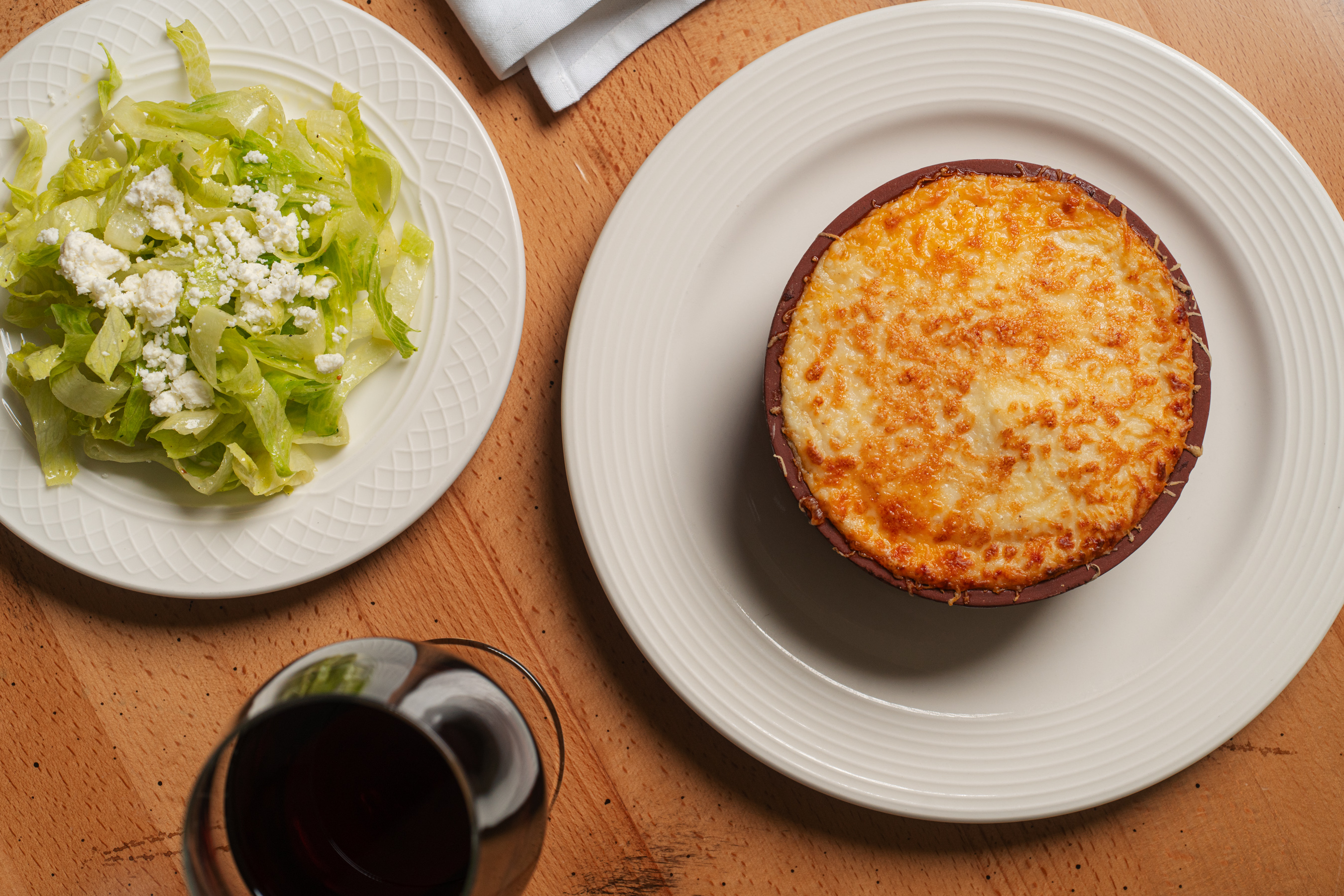 a plate of food on a table
