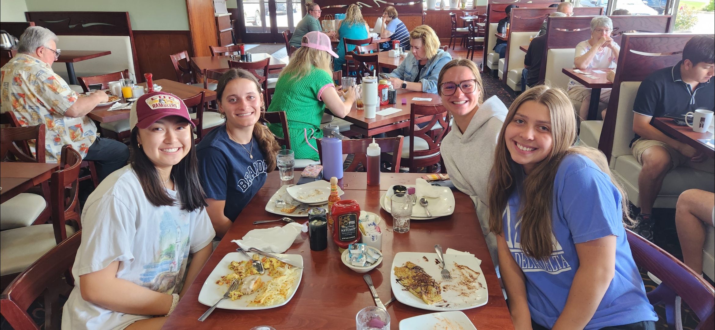 people eating together