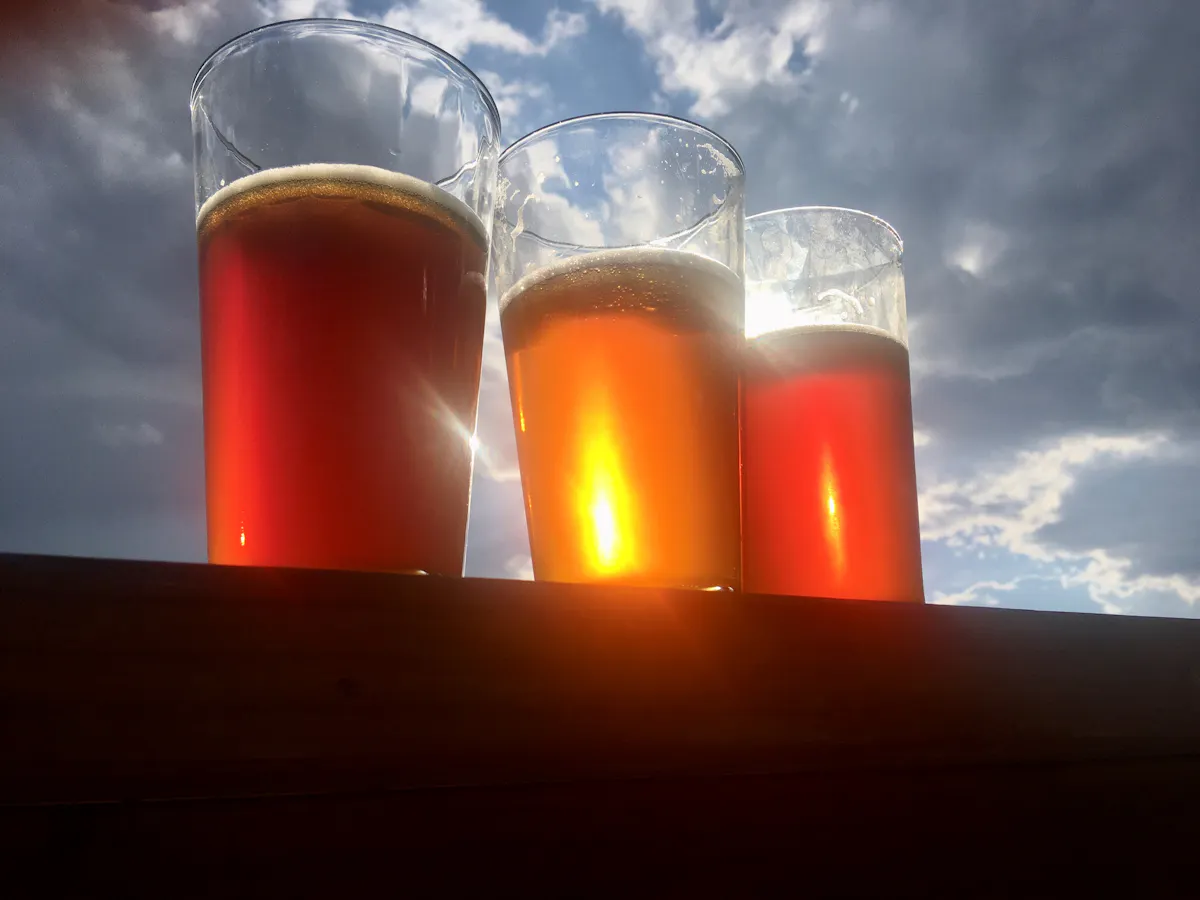 a close up of a beverage in a glass