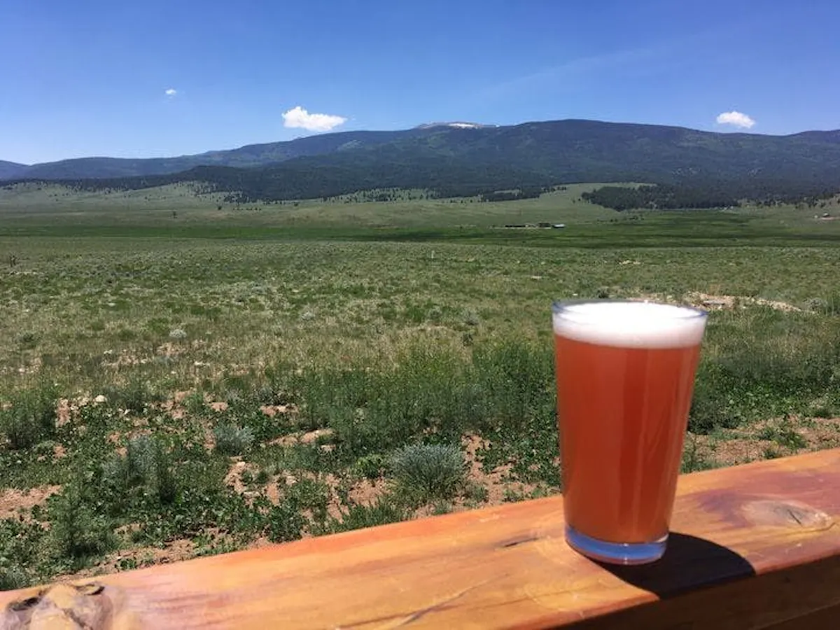 a cup with a mountain in the background