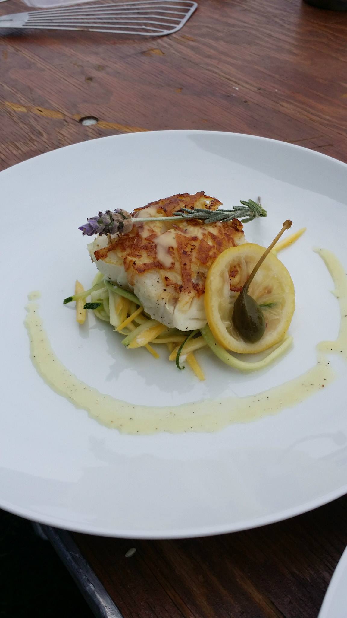 a plate of food on a table