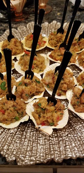 a plate of food on a table