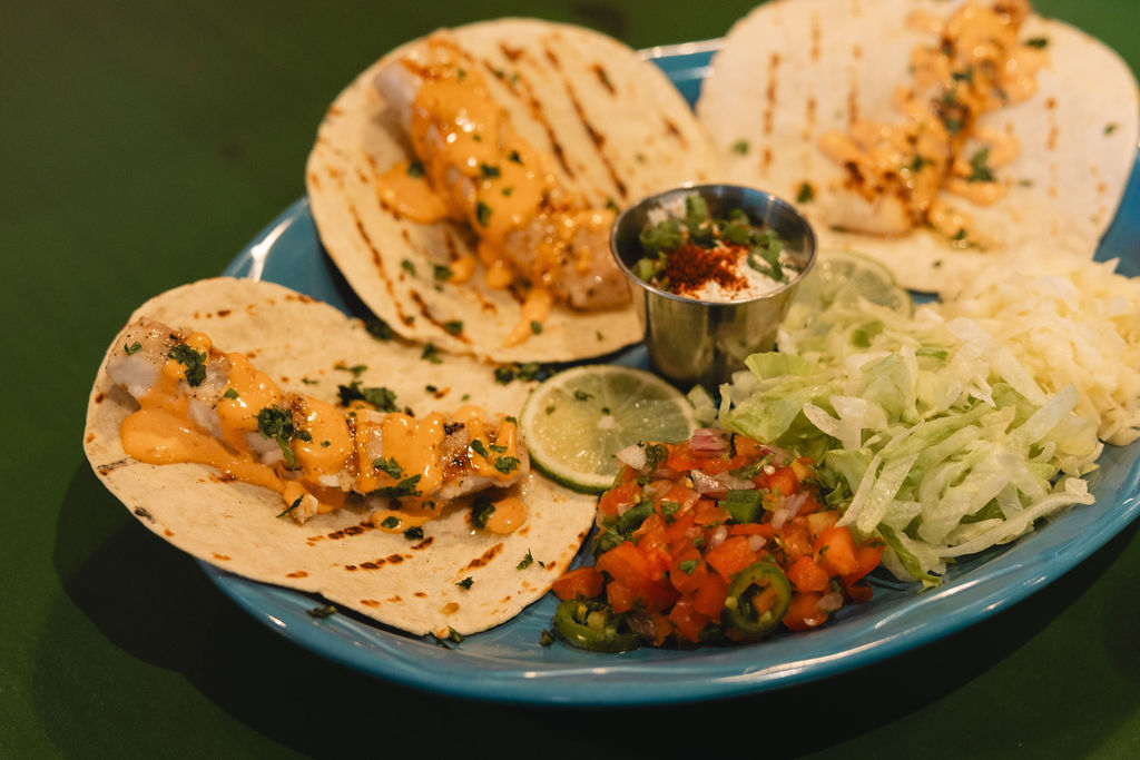 a plate of food on a table