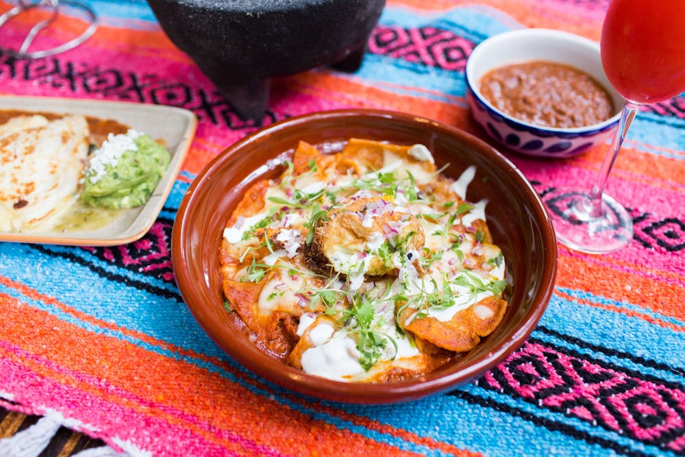 a bowl of food on a table