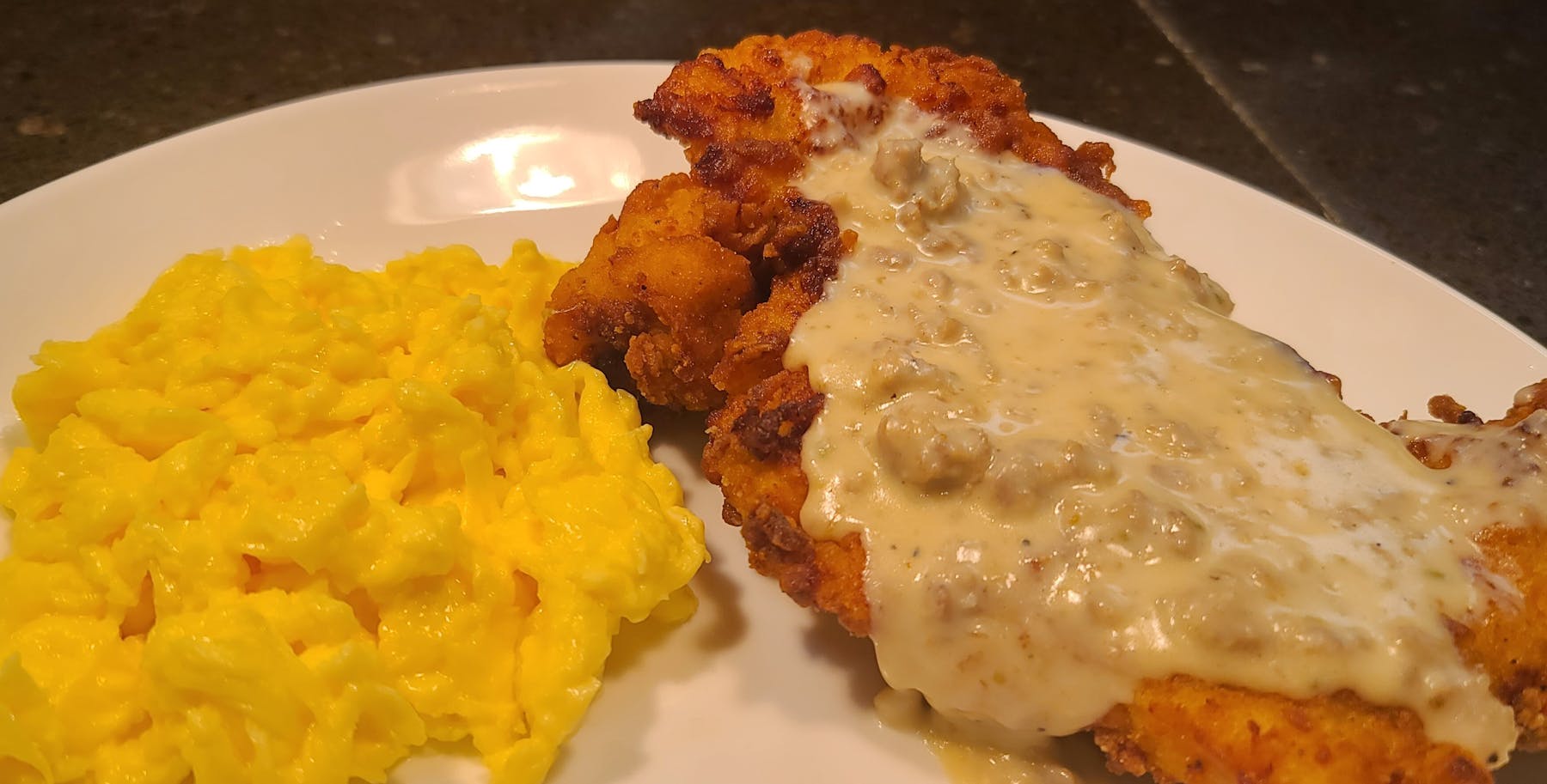a close up of food on a plate