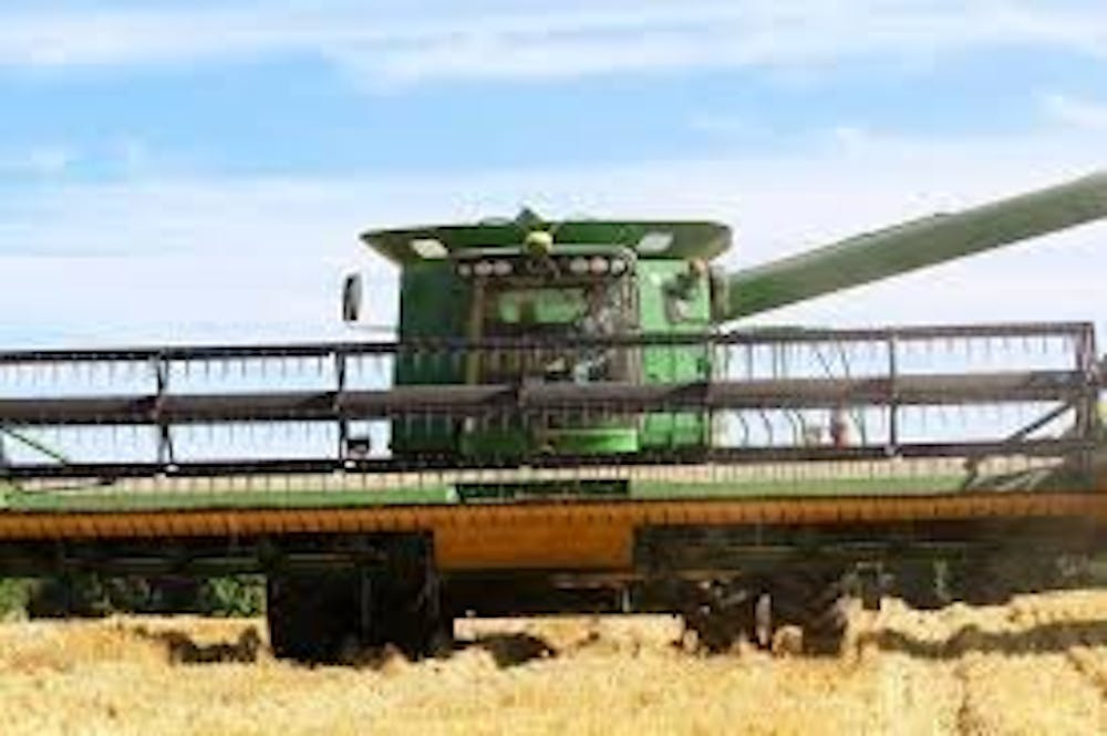 a large machine in a field