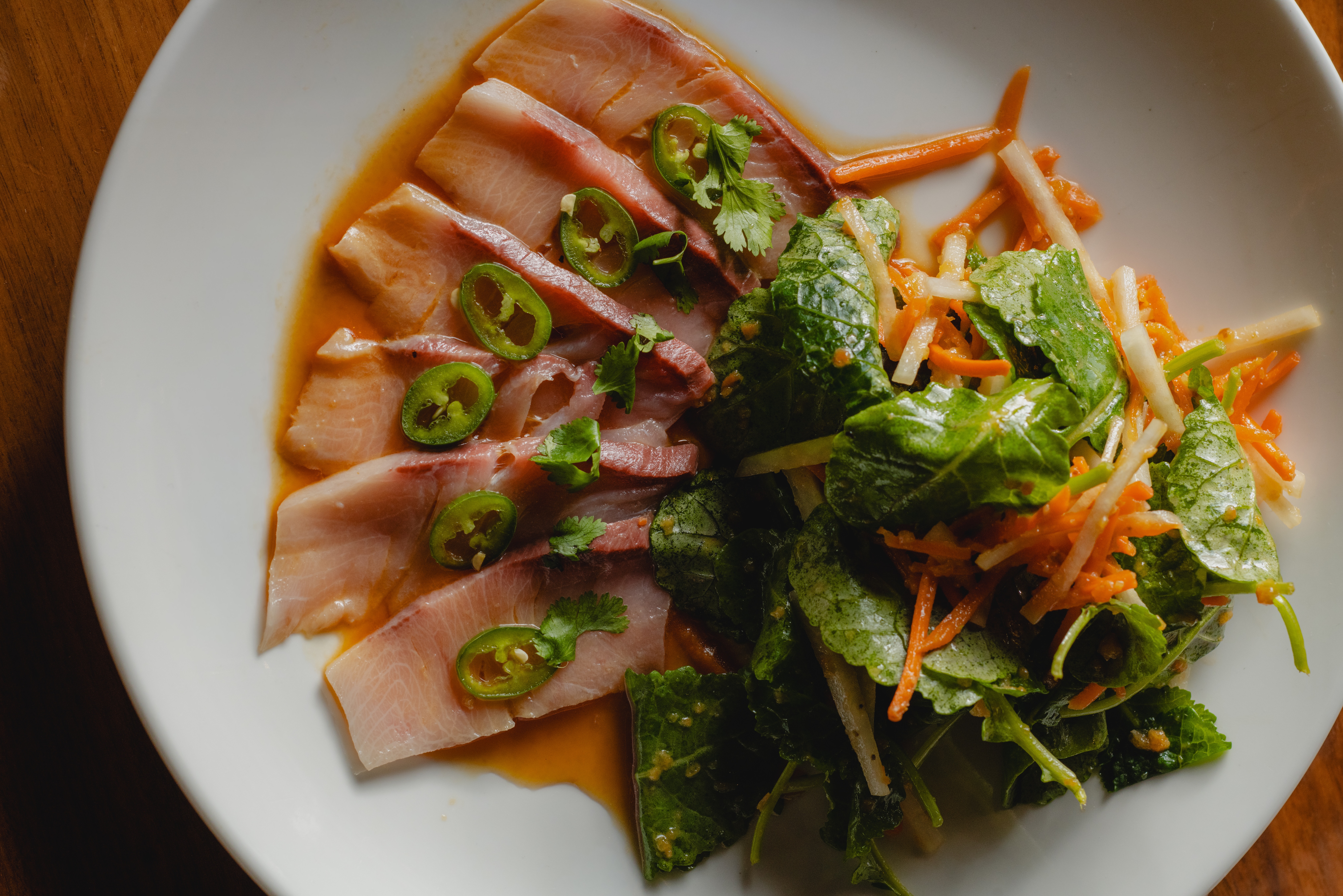 a plate of food on a table