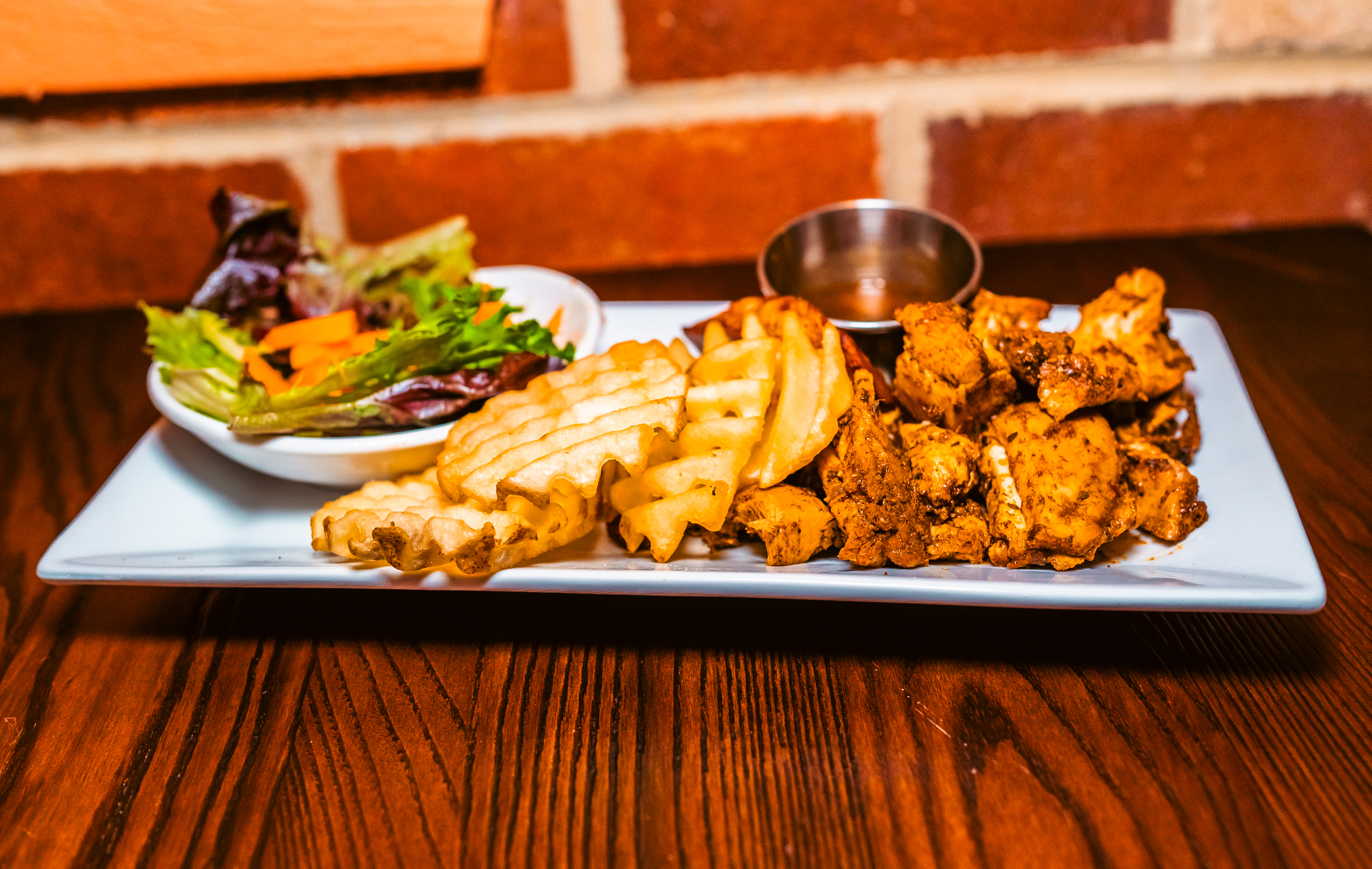 a plate of food on a table