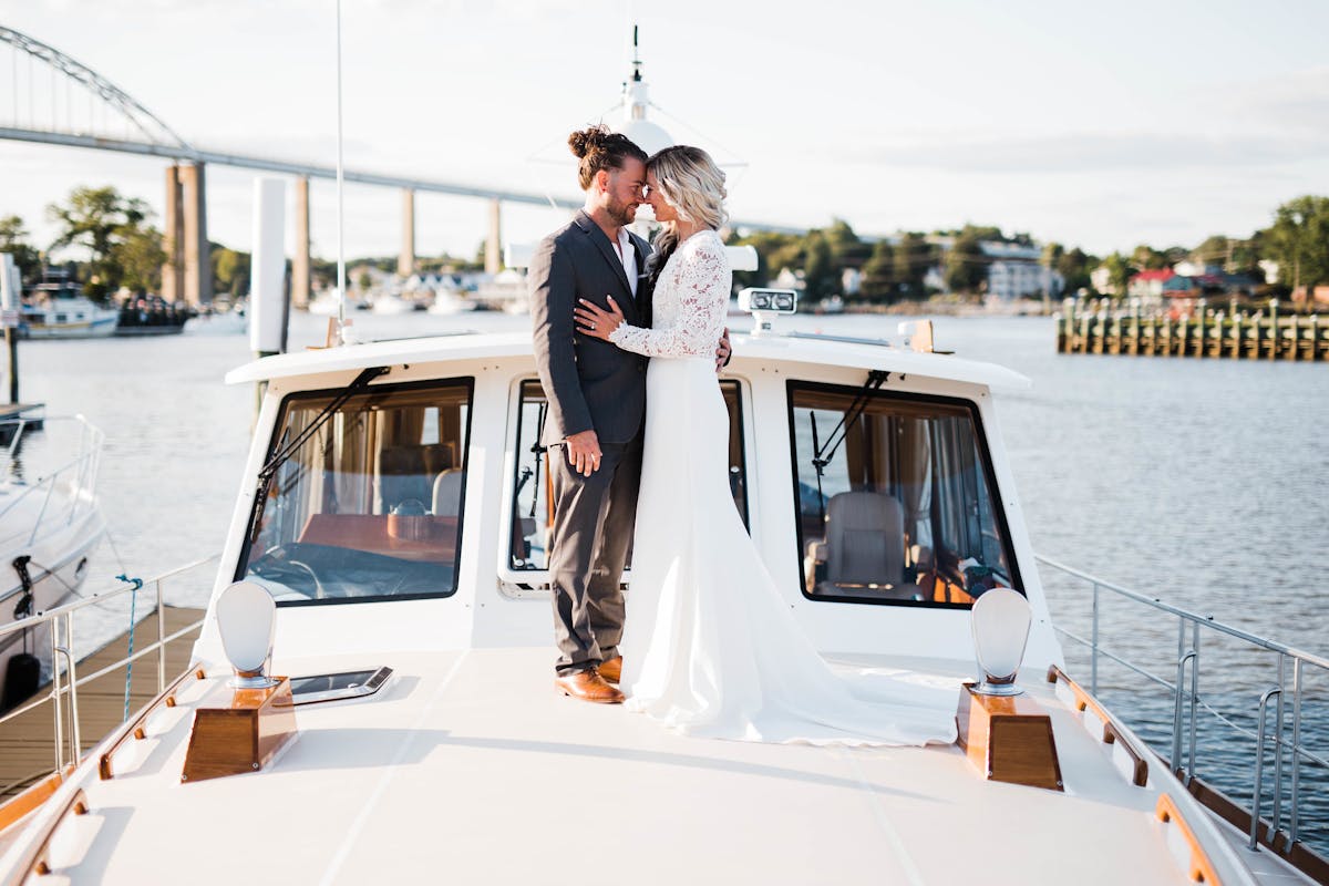 a man standing on a boat