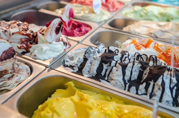 a tray of food