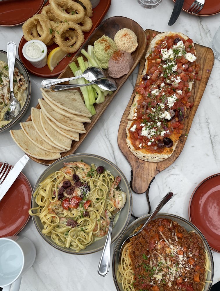 a plate of food on a table