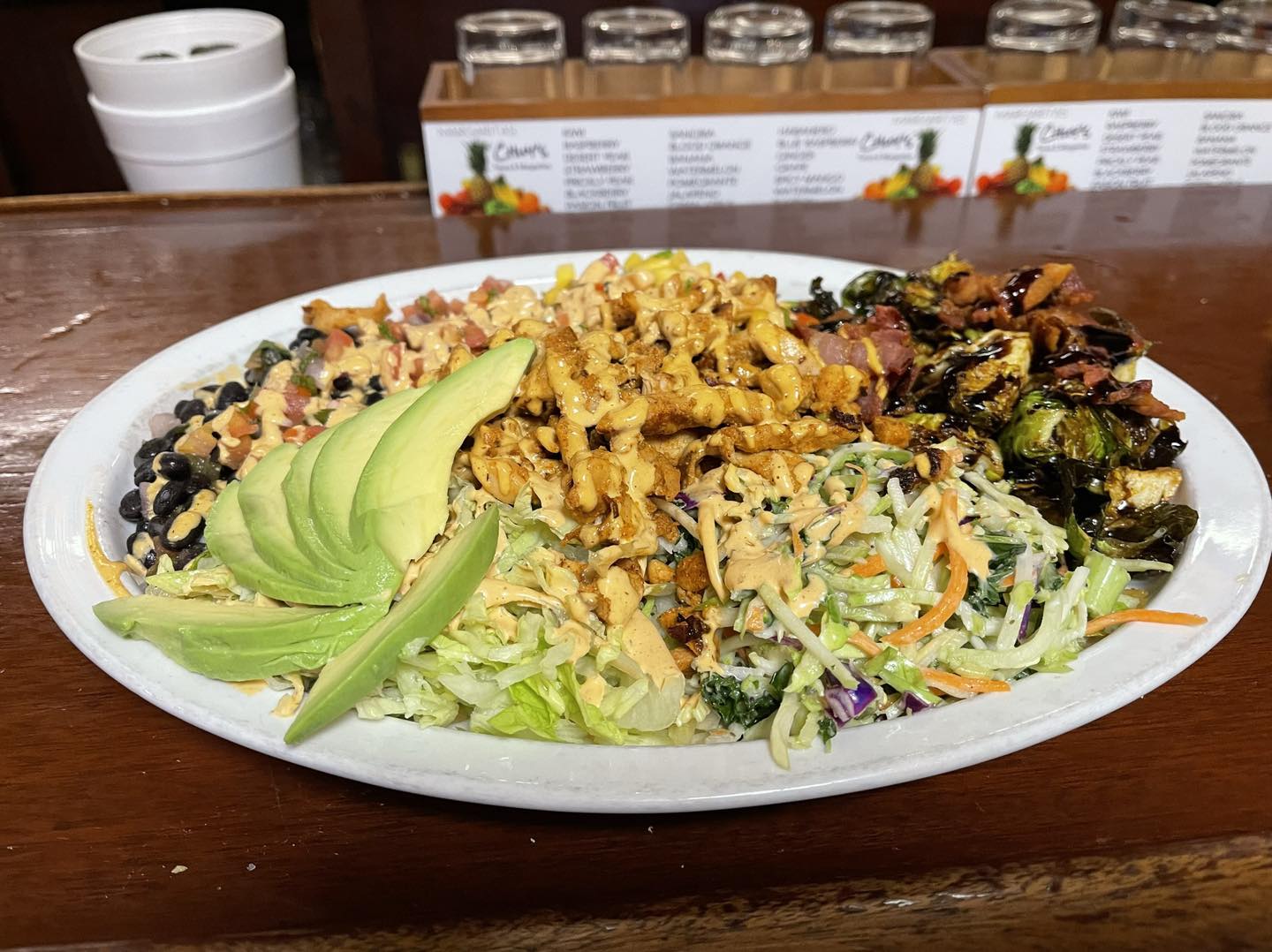a plate of food with broccoli