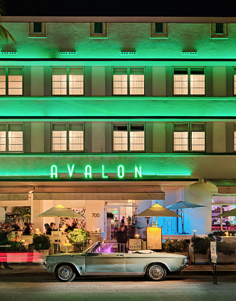 a car parked outside of a building