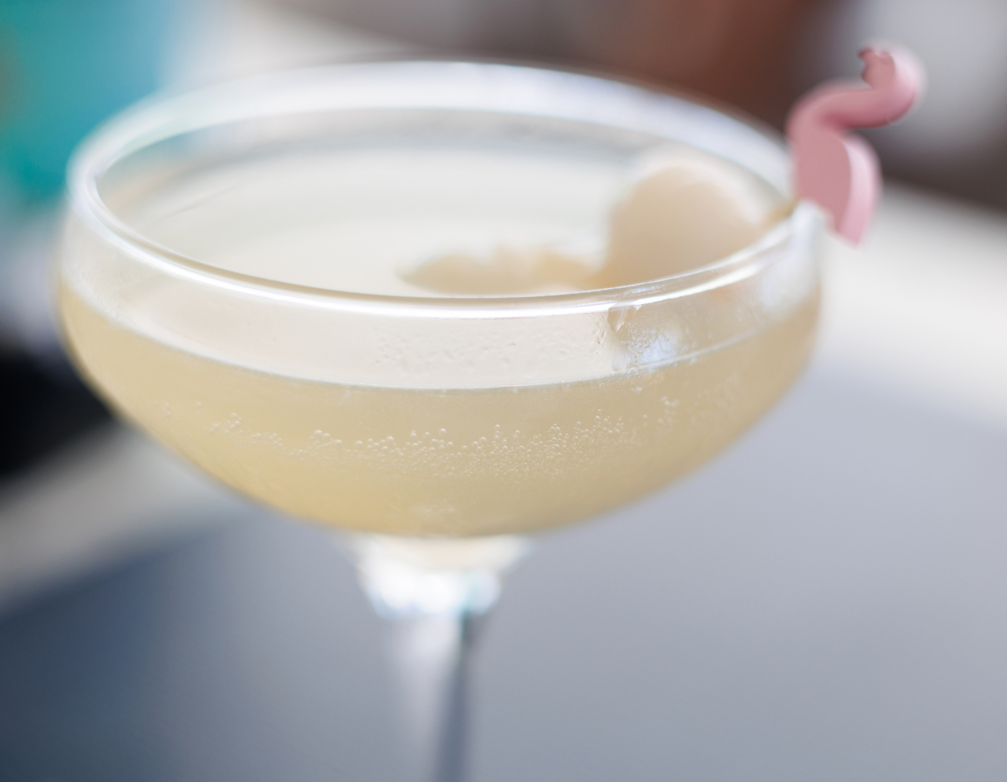 a glass with liquid in it