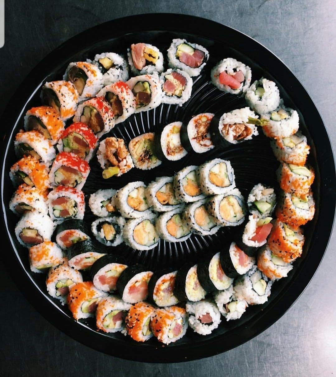 a sushi tray