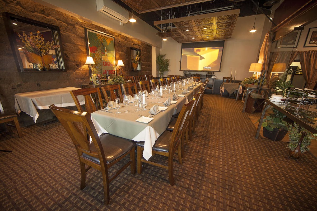 A dining room table