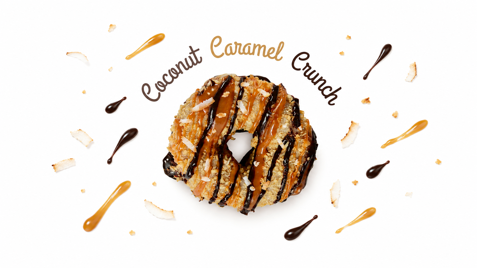 a donut with chocolate drizzled on top