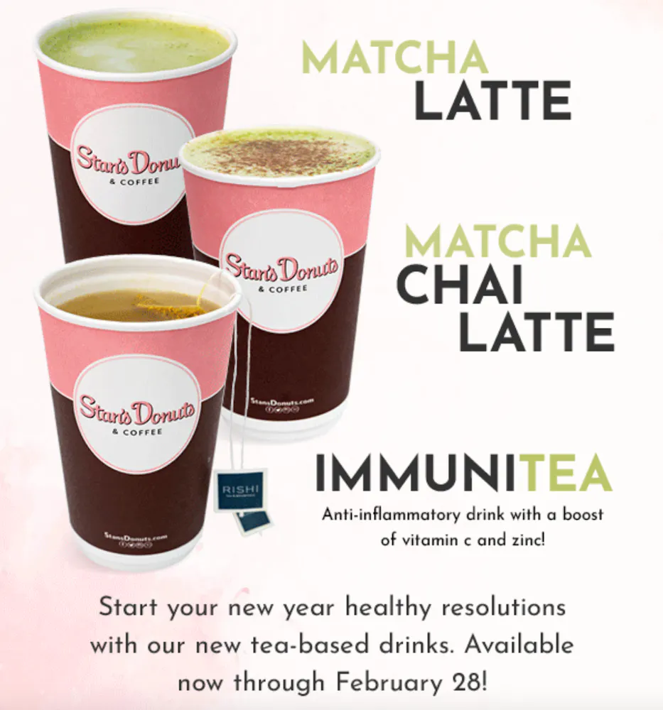 Stan's Donuts & Coffee - New Drinks 2023 a cup of coffee on a table