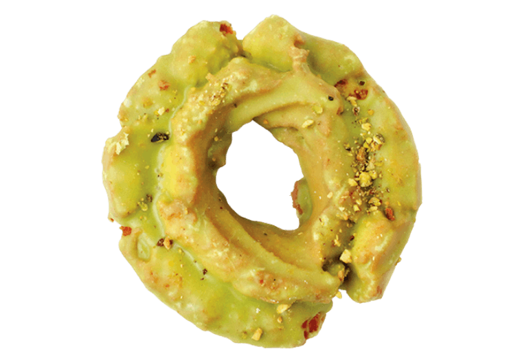 a pistachio doughnut