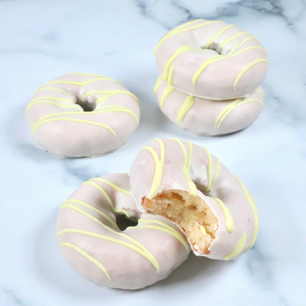 a doughnut on a plate